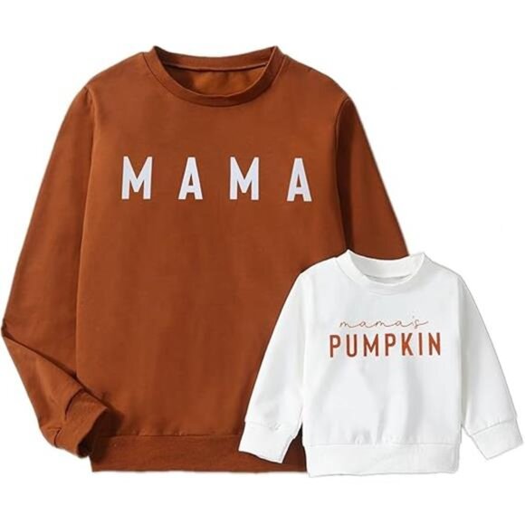 Matching Halloween Pumpkin Sweatshirt – Thanksgiving Baby Girl Outfit - Picture 2 of 7